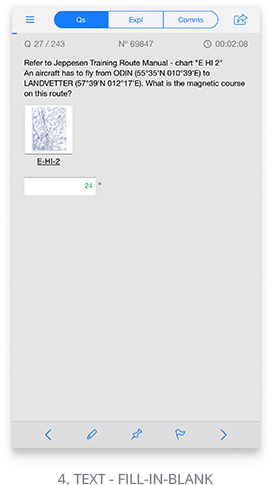 Text entry answer style